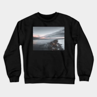 Pebbles and Algae in Snowy Grace V4 Crewneck Sweatshirt